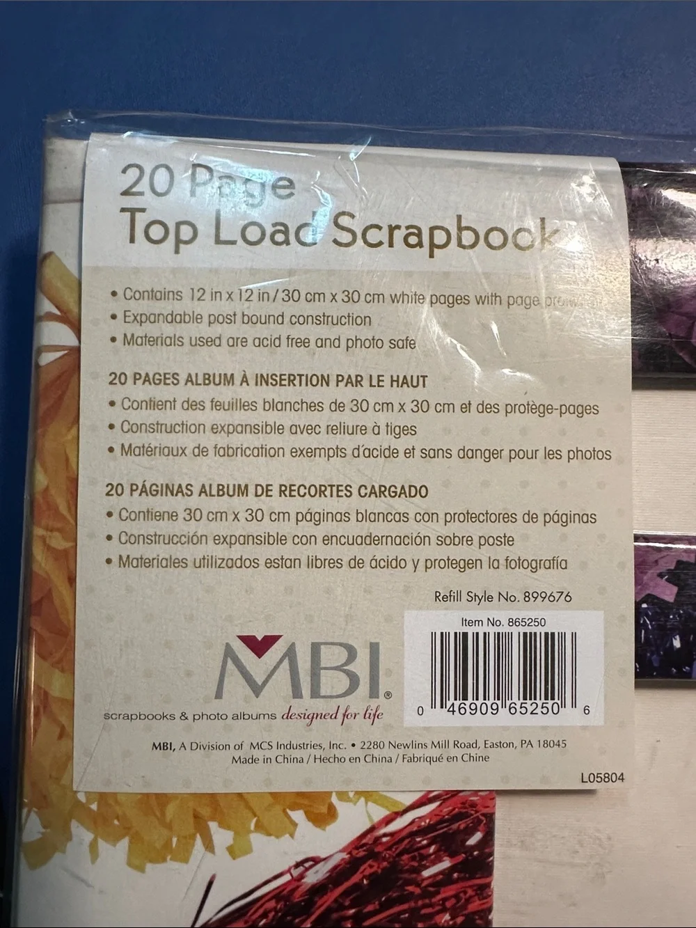 Top Load Scrapbook – Multicolor